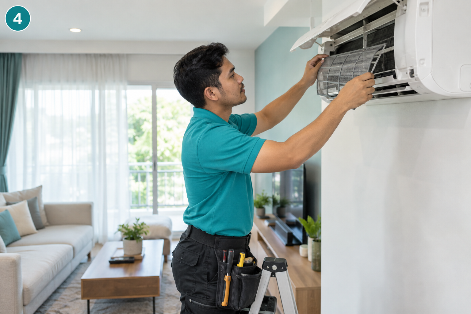 Ilustrasi servis aircond